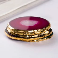 Staunton And Henry Agate Drink Coasters