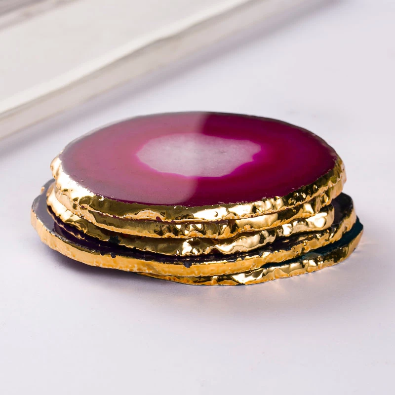 Staunton And Henry Agate Drink Coasters