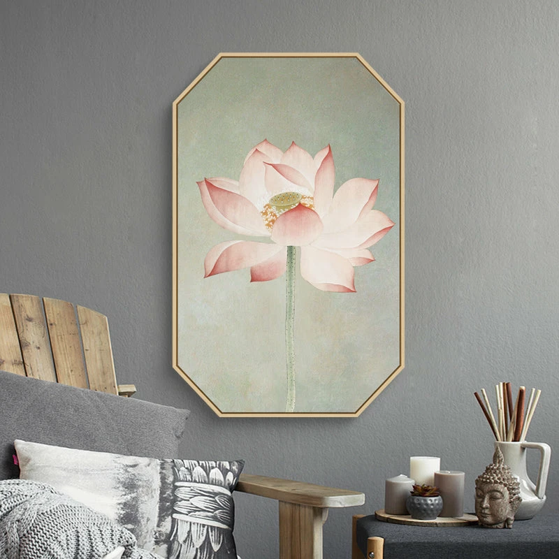 Staunton And Henry Pink Oriental Wall Art With Floating Frame Wall Decor
