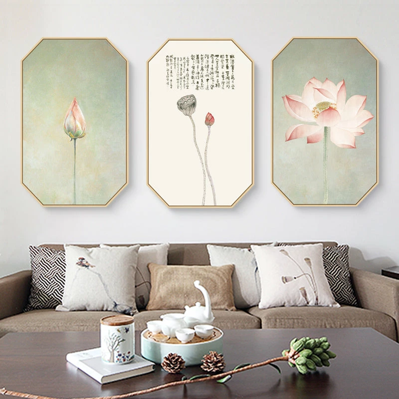 Staunton And Henry Pink Oriental Wall Art With Floating Frame Wall Decor