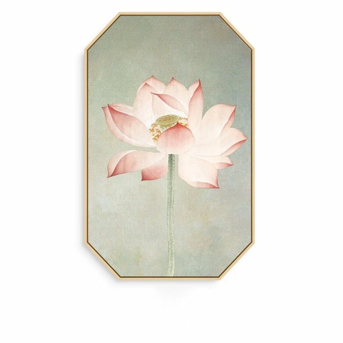 Staunton And Henry Pink Oriental Wall Art With Floating Frame Wall Decor