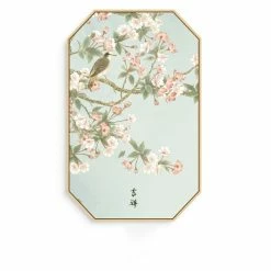 Staunton And Henry Pink Oriental Wall Art With Floating Frame Wall Decor