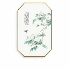 Staunton And Henry Pink Oriental Wall Art With Floating Frame Wall Decor