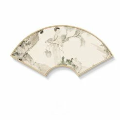 Staunton And Henry Wall Decor Fan Shaped Oriental Wall Art With Wood Frame