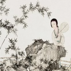 Staunton And Henry Wall Decor Fan Shaped Oriental Wall Art With Wood Frame