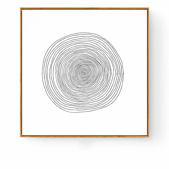 Staunton And Henry Abstract Black And White Wall Art With Wood Frame