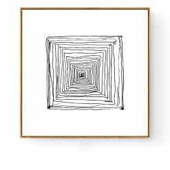 Staunton And Henry Abstract Black And White Wall Art With Wood Frame