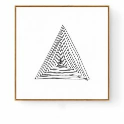 Staunton And Henry Abstract Black And White Wall Art With Wood Frame