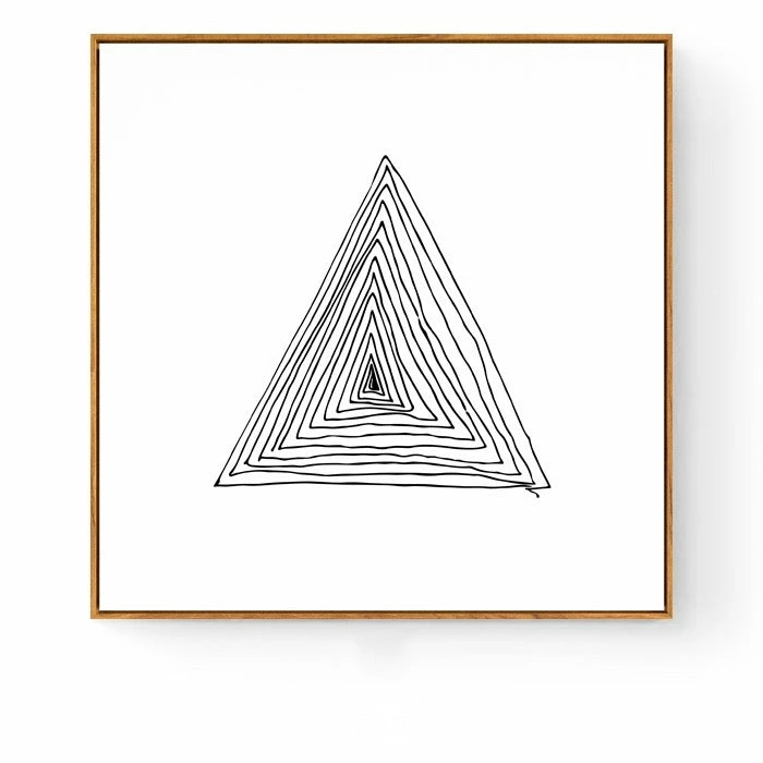 Staunton And Henry Abstract Black And White Wall Art With Wood Frame