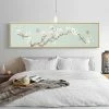 Staunton And Henry Cherry Blossoms Wide Wall Art With Wood Frame Wall Decor
