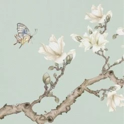 Staunton And Henry Cherry Blossoms Wide Wall Art With Wood Frame Wall Decor