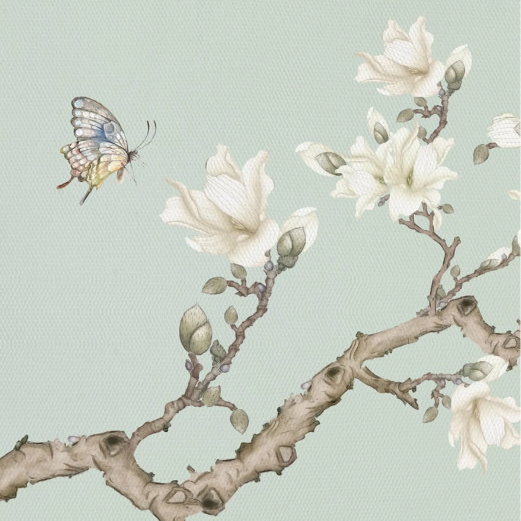 Staunton And Henry Cherry Blossoms Wide Wall Art With Wood Frame Wall Decor