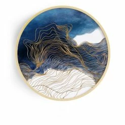 Staunton And Henry Wall Decor Modern Round Oriental Wall Art With Wood Frame