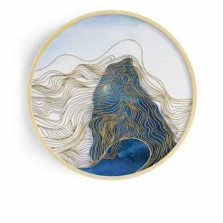 Staunton And Henry Wall Decor Modern Round Oriental Wall Art With Wood Frame