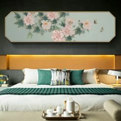 Staunton And Henry Wall Decor Pink Peonies Wall Art With Wood Frame