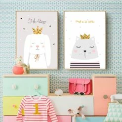 Staunton And Henry Cute Girls Room Wall Art With Frame