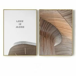 Staunton And Henry Wall Decor Less Is More Wall Art With Frame - Matching Set Of 2