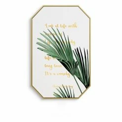 Staunton And Henry Inspirational Tropical Wall Art With Frame Wall Decor
