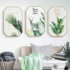 Staunton And Henry Inspirational Tropical Wall Art With Frame Wall Decor