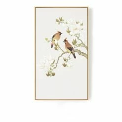 Staunton And Henry Wall Decor Oriental Birds Wall Art With Frame