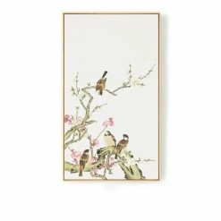 Staunton And Henry Wall Decor Oriental Birds Wall Art With Frame