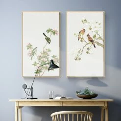 Staunton And Henry Wall Decor Oriental Birds Wall Art With Frame