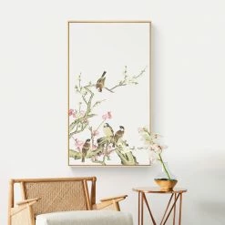 Staunton And Henry Wall Decor Oriental Birds Wall Art With Frame