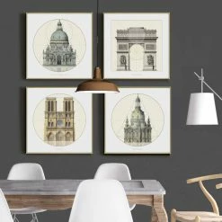 Staunton And Henry Classic Architecture Wall Art With Frame Wall Decor