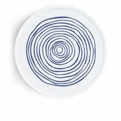 Staunton And Henry Round Blue And White Art Prints With Frame