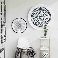 Staunton And Henry Round Blue And White Art Prints With Frame