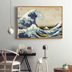 Staunton And Henry Japanese Wave Wall Art With Frame