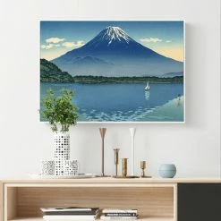 Staunton And Henry Wall Decor Japanese Mount Fuji Wall Art With Frame