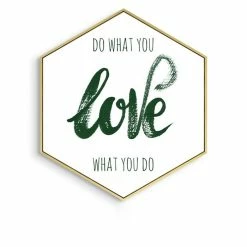 Staunton And Henry Home Accessories Hexagon Green Leaf Wall Art With Frame