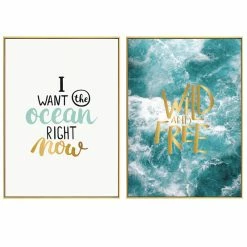 Staunton And Henry Ocean Wall Art With Frame Wall Decor