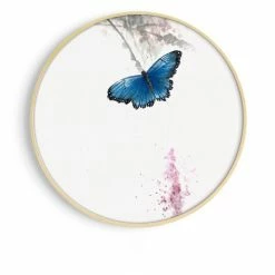 Staunton And Henry Round Pink Oriental Wall Art With Frame