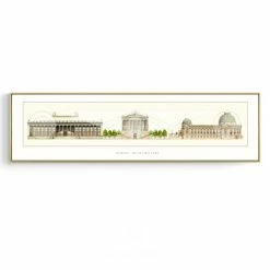 Staunton And Henry Architecture Drawing Wall Art With Frame Wall Decor