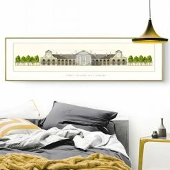 Staunton And Henry Architecture Drawing Wall Art With Frame Wall Decor