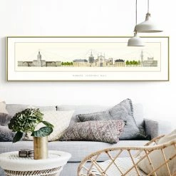 Staunton And Henry Architecture Drawing Wall Art With Frame Wall Decor