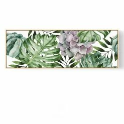 Staunton And Henry Green Leaf Wall Art With Frame Wall Decor