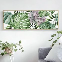 Staunton And Henry Green Leaf Wall Art With Frame Wall Decor