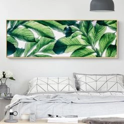 Staunton And Henry Green Leaf Wall Art With Frame Wall Decor