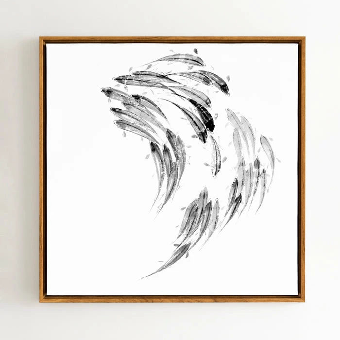 Staunton And Henry Japanese Koi Fish Wall Art With Frame Wall Decor