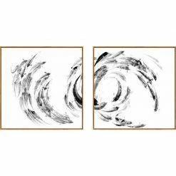 Staunton And Henry Japanese Koi Fish Wall Art With Frame Wall Decor