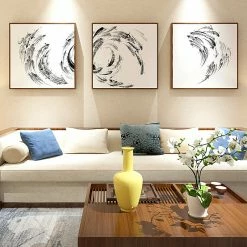 Staunton And Henry Japanese Koi Fish Wall Art With Frame Wall Decor