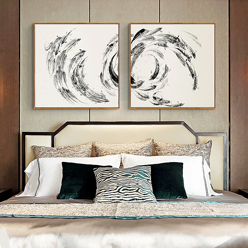 Staunton And Henry Japanese Koi Fish Wall Art With Frame Wall Decor