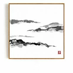 Staunton And Henry Japanese Mountain Wall Art With Frame Wall Decor