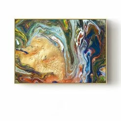 Staunton And Henry Liquid Pouring Wall Art With Frame