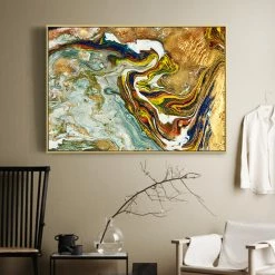 Staunton And Henry Liquid Pouring Wall Art With Frame