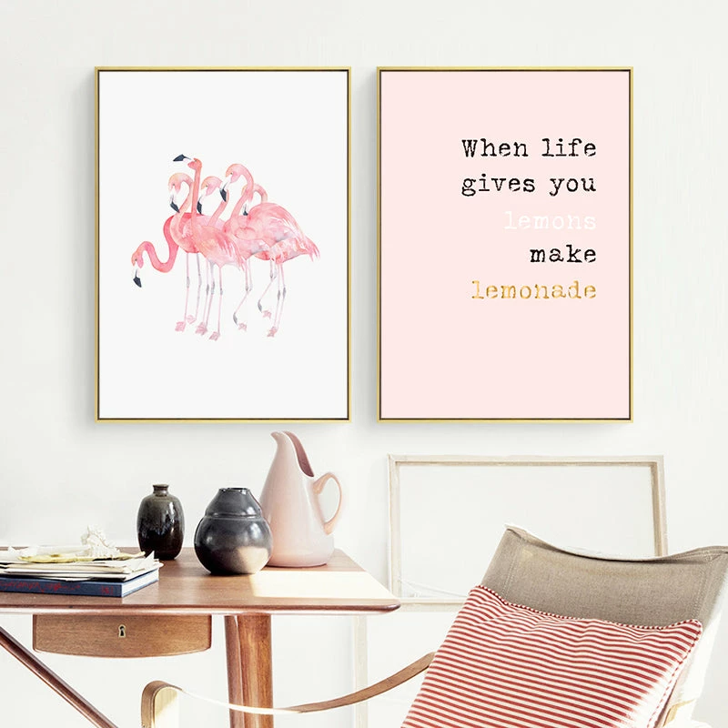 Staunton And Henry Framed Flamingo Wall Art