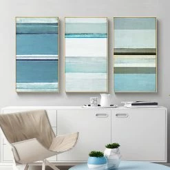 Staunton And Henry Coastal Blue Wall Art With Frame
